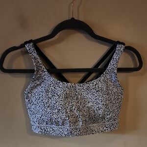 Lululemon Athletica Black and White Floral Bra